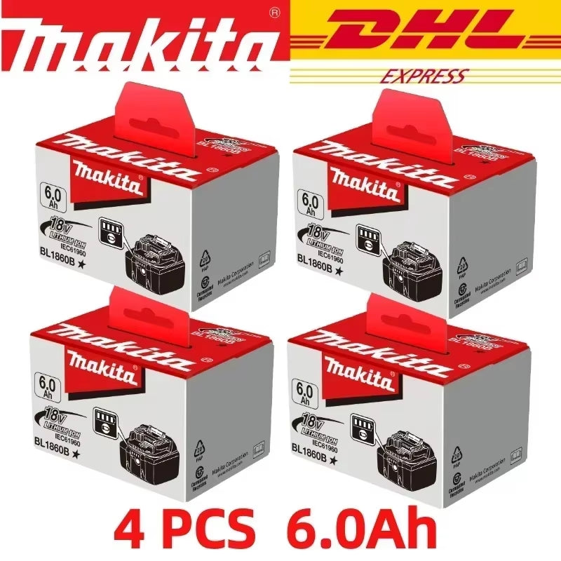 100% Original  18V 6.0Ah Battery, for  BL1830， BL1830B， BL1840 ，BL1840B ，BL1850 BL1860B Power Tools Battery