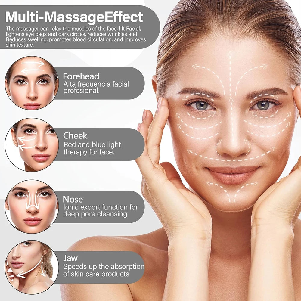 4D EMS Face Massager Roller Microcurrent Vibration Facial V Lifting Massage Devices Beauty Skin Care Tool for Neck Eye Body