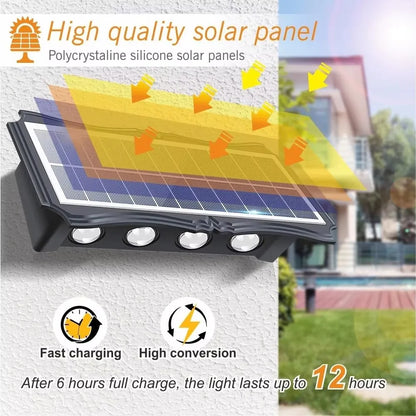 Solar Wall Lamp Outdoor Solar LED Light Waterproof up and down Luminous Lighting Balcony Yard Garden Decoration Lights