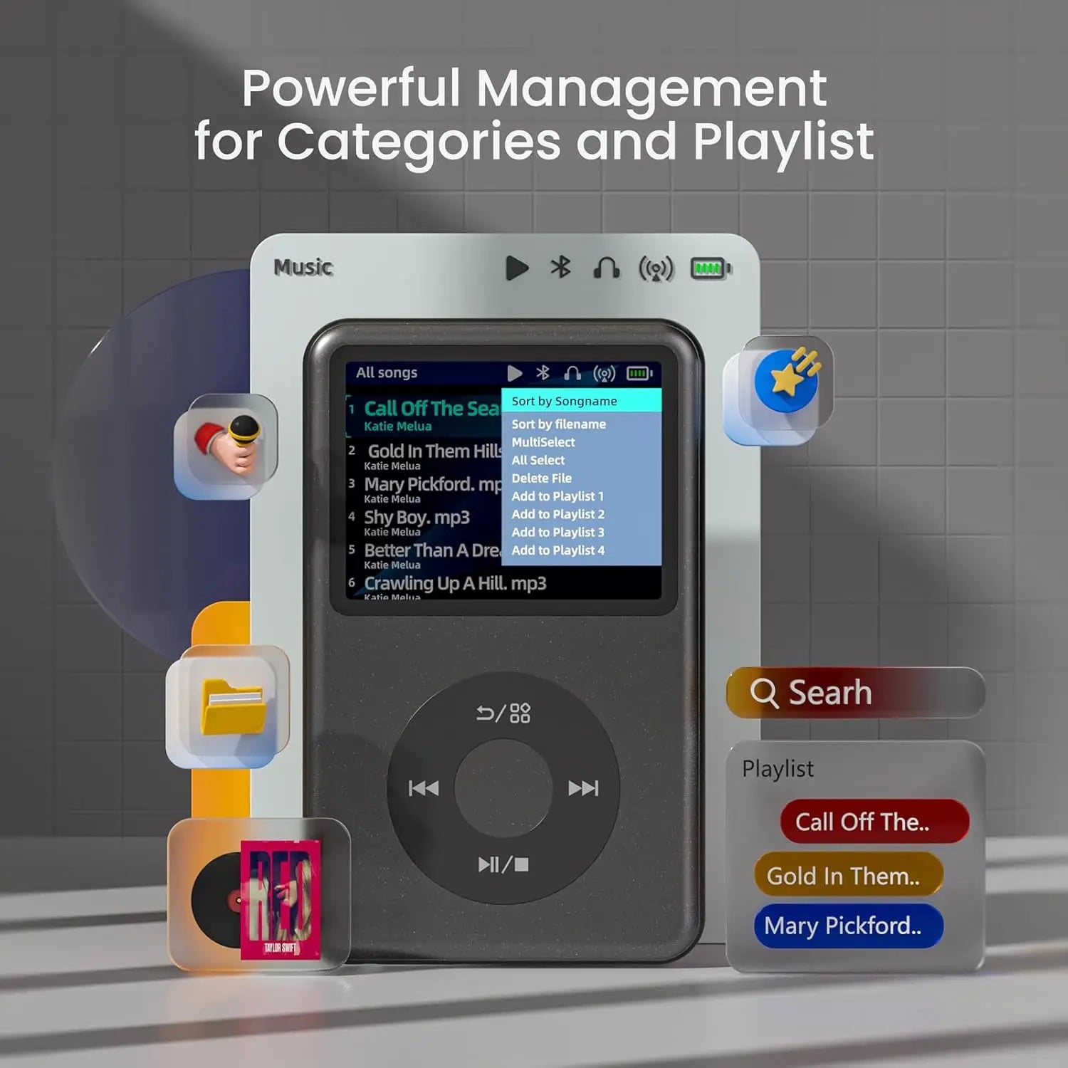 128GB Ipod Classic Reproductor Mp3 Music Player Bluetooth Speakers, Support Fm Radio, Video, Hifi Ipod Touch Walkman