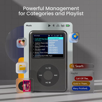128GB Ipod Classic Reproductor Mp3 Music Player Bluetooth Speakers, Support Fm Radio, Video, Hifi Ipod Touch Walkman