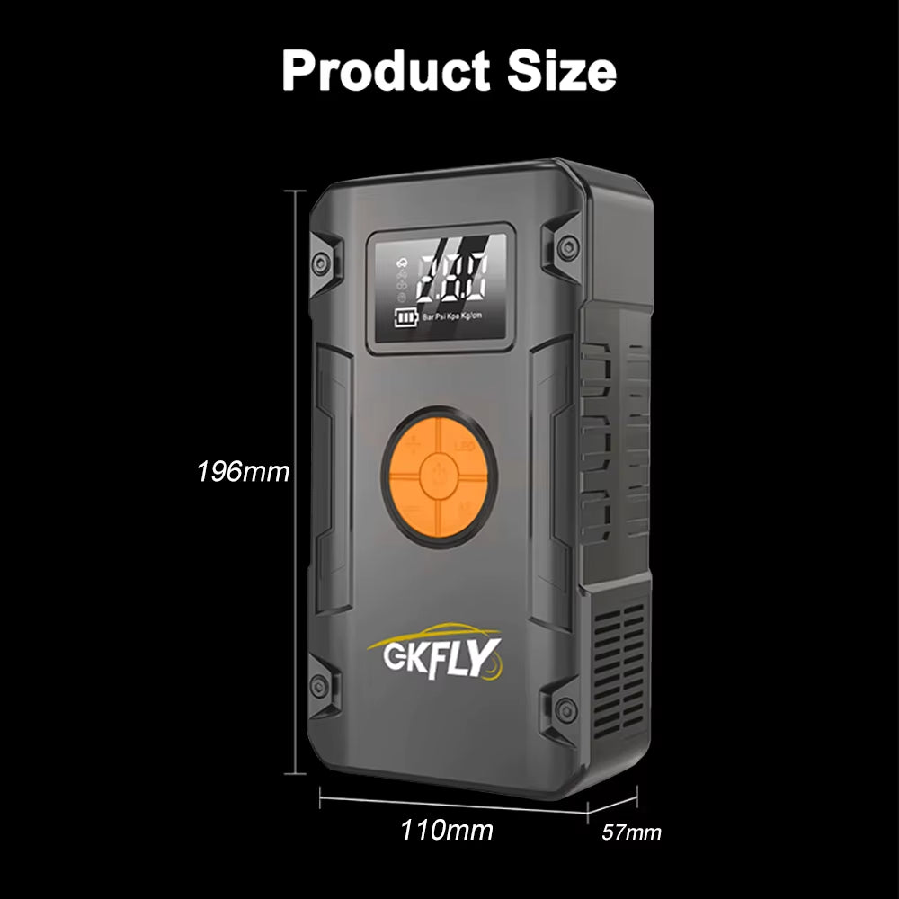 4 in 1 4000A Jump Starter Power Bank 150PSI Air Compressor Tire Pump Portable Charger Car Booster Starting Device