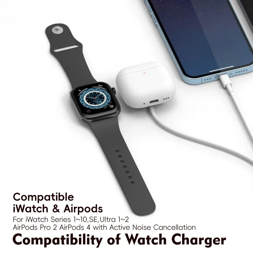 3 in 1 Charging Cable Watch Wireless Charger for Iphone12~16 Samsung Xiaomi for Apple Watch 1-10 SE1-2 Ultra Fast Charging Pad