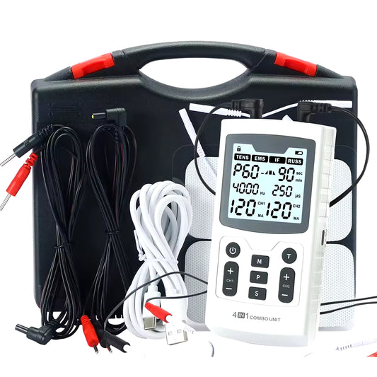 4 in 1 Electric Muscle Stimulator Interferential High-Frequency Physiotherapy Device EMS IFT RUSS TENS Pulse Electrostimulator