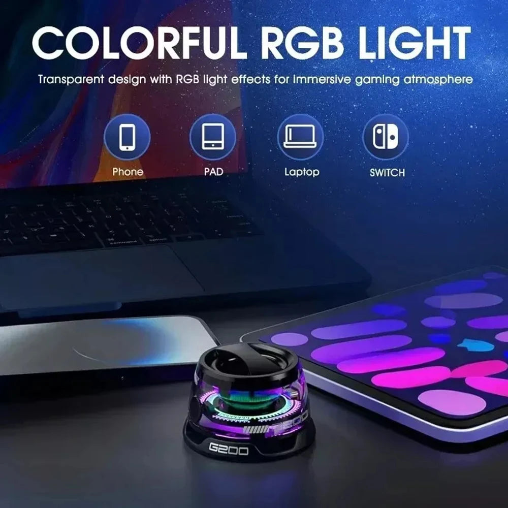 Portable Wireless Bluetooth Speaker Mini Magnetic RGB Stereo Speaker Outdoor and Travel Essentials for PC Macbook/Iphone Etc.