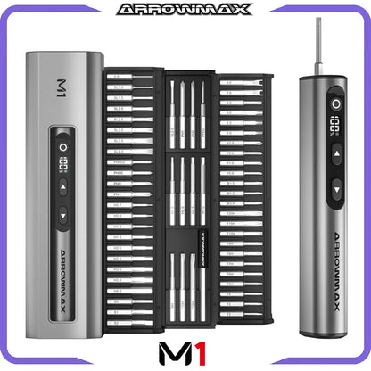 M1 Electric Screwdrivers Set Precision Magnetic Bits 5-Gear Adjustable Torque Rechargeable Cordless Screwdriver New