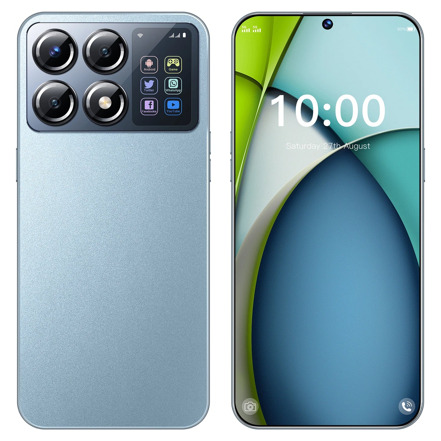 2025 New X8 Pro Max 7.3HD Global Edition Original Smart Dual Card 7800Mah Battery Facial Recognition Function