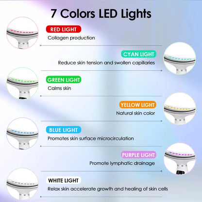 7 Colors LED Lights Face Neck Beauty Device 3 Levels Double Chin Remover Skin Rejuvenation Tightening anti Wrinkle Lifting Tool