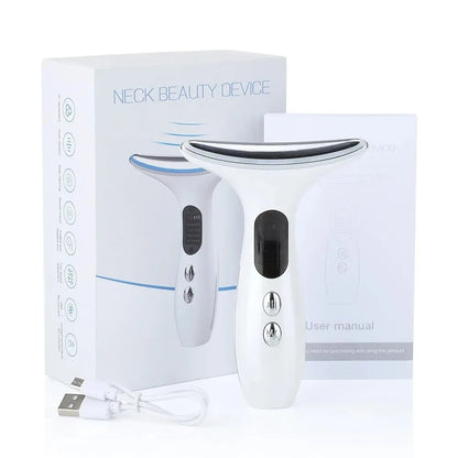 7In1 Face Lift Device EMS RF Microcurrent Skin Rejuvenation Facial Massager + 3Color Neck Face Beauty Device Removal Double Chin