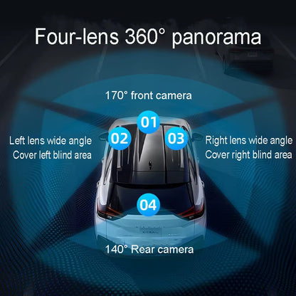 4K 4CH Hidden Dash Cam with APP Night Vision Motion Detection 24/7 Parking Monitor G-Sensor Loop Recording WDR Blackbox Car DVR