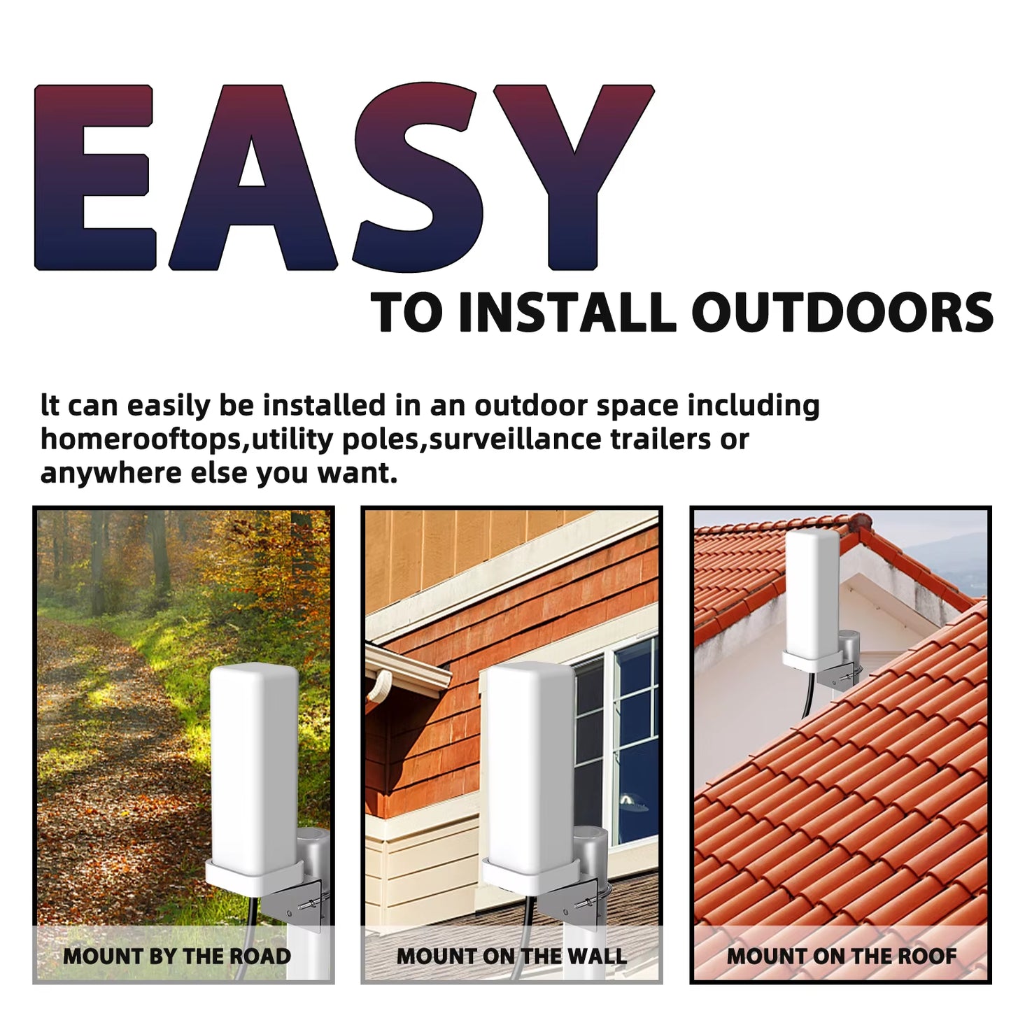 6000 Miles HDTV TV Antenna 1080P Outdoor HD 8K HD 1080P Digital 360° Signal Amplified Booster 35DBI and 32.8Ft Cable IP66