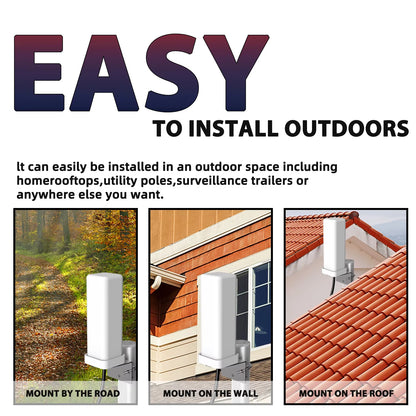 6000 Miles HDTV TV Antenna 1080P Outdoor HD 8K HD 1080P Digital 360° Signal Amplified Booster 35DBI and 32.8Ft Cable IP66