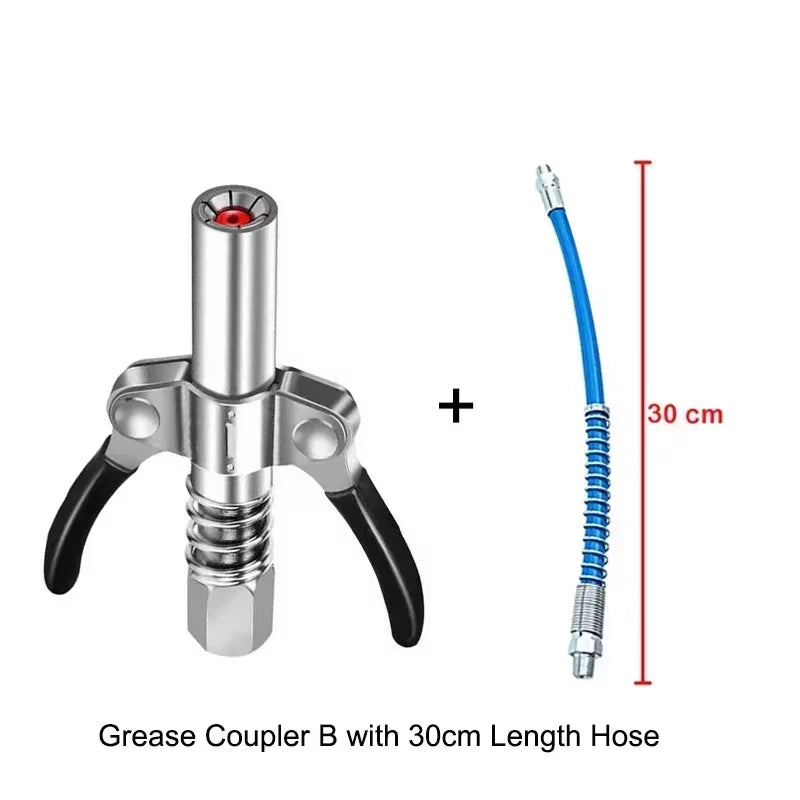 Grease Coupler Heavy-Duty Quick Release Grease Gun Coupler NPTI/8 10000 PSI Two Press Easy to Push Accessories