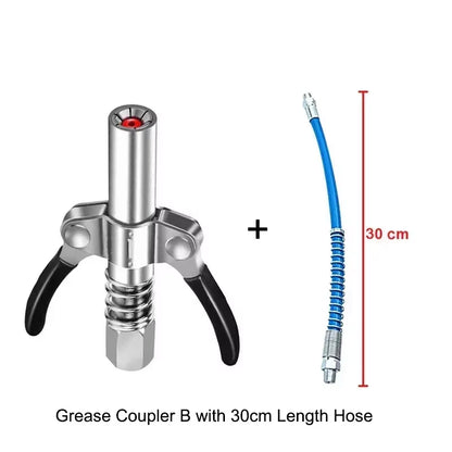 Grease Coupler Heavy-Duty Quick Release Grease Gun Coupler NPTI/8 10000 PSI Two Press Easy to Push Accessories