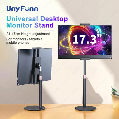 Cdisplay Portable Monitor Stand Adjustable Height Desktop Monitor Bracket for 4.7-17.3 Inch Phone Tablet Monitor Support Holder