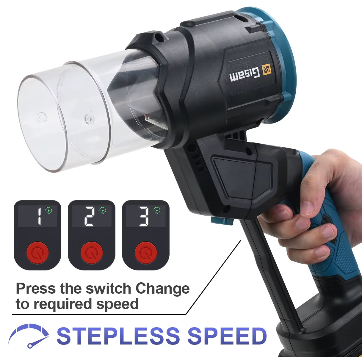 35000RPM Brushless Electric Air Blower 2In1 Turbo Blower Fan Leaf Dust Snow Blowing Clean Tool for Makita 18V Battery Pin