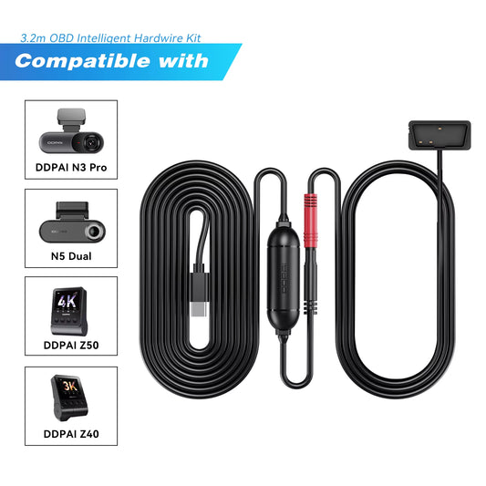 Dash Cam Smart OBD Hardware Kit Compatible with Models Z50 Z40 Z50Pro Z60 Series Z90 Series 24H Parking Mode