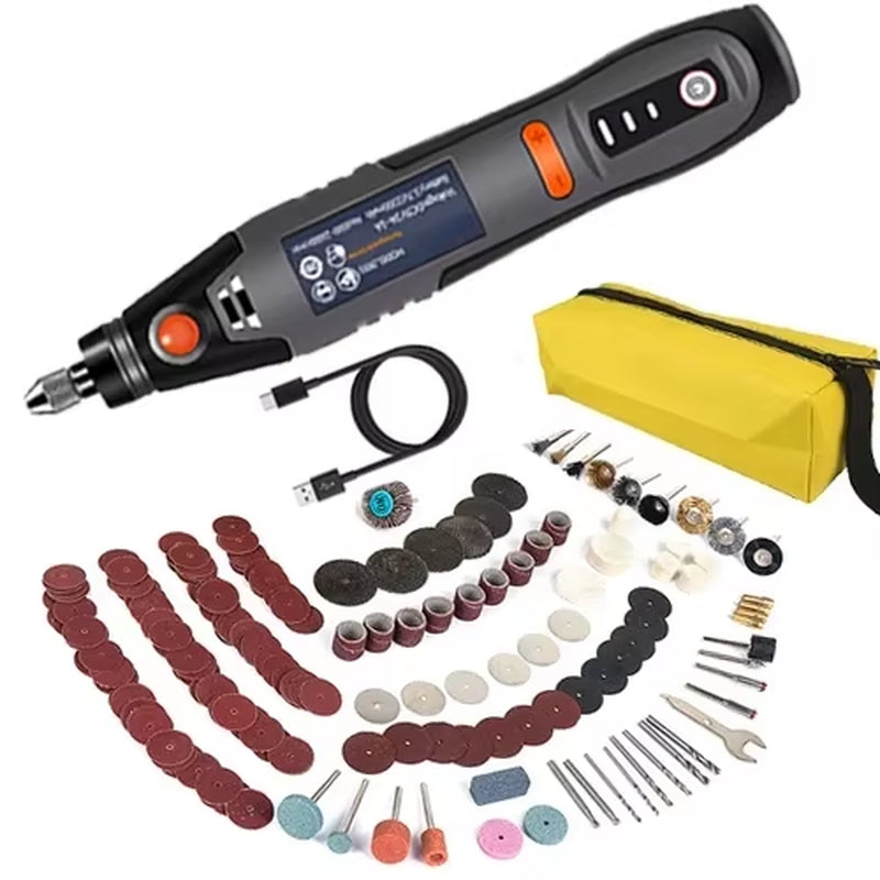 35W USB Cordless Rotary Tool Dremel DIY Mini Drill Engraving Pen Electric 3 Speed Mini Wireless Drill Set 8500R-21000R/Min