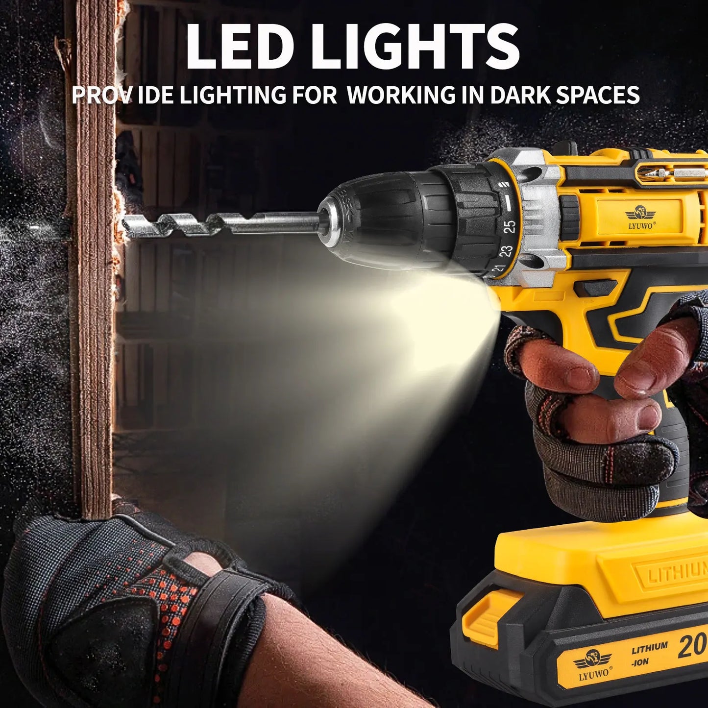 Rechargeable Electric Hand Drill, Pistol Drill, Electric Screwdriver, Household Impact Hand Drill Tool,Use MT Battery