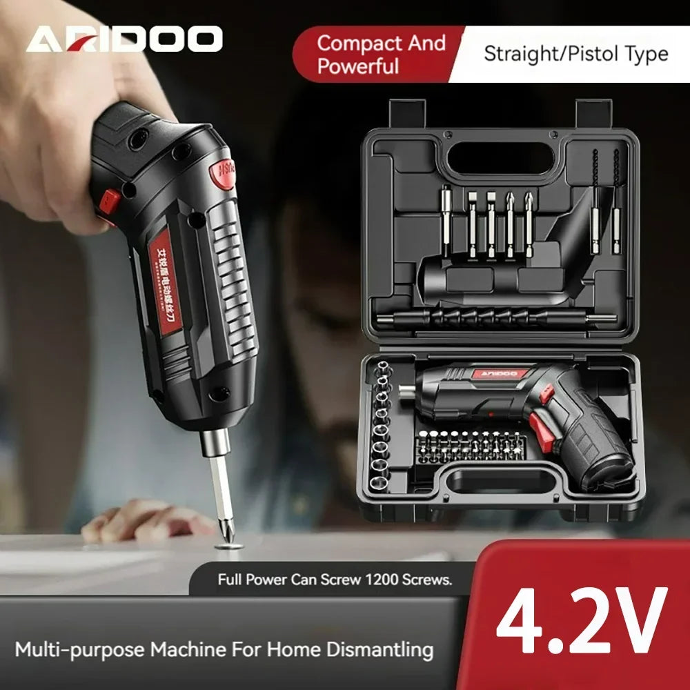 Small and Powerful Battery Screwdriver Rechargeable 4.2V 6Nm 1300Mah 250Rpm Screwdrivers Electric Screw Driver Screwdriver Set