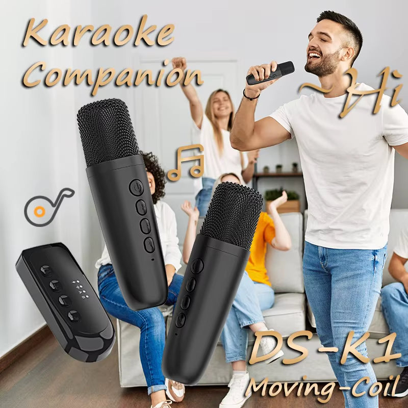 Wireless Karaoke Companion Bluetooth 5.3 Dynamic Microphone KTV DSP Mixer System 3.5MM AUX Type-C Amplifier Host for Speaker Car