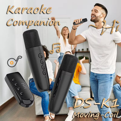 Wireless Karaoke Companion Bluetooth 5.3 Dynamic Microphone KTV DSP Mixer System 3.5MM AUX Type-C Amplifier Host for Speaker Car