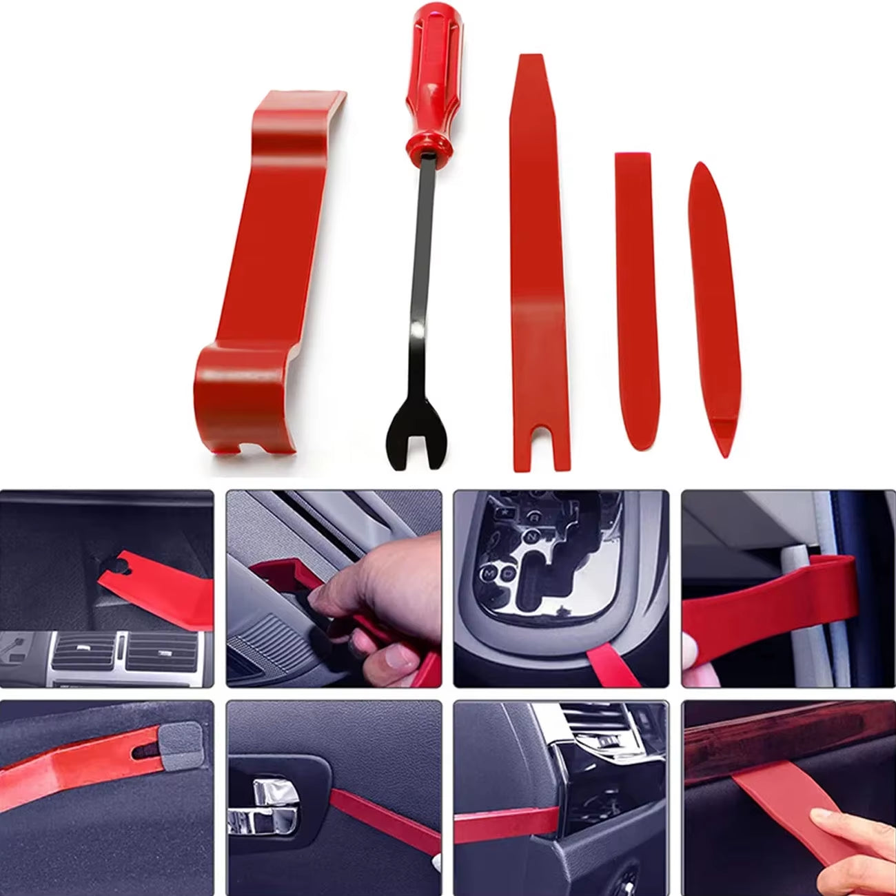 Car Interior Removal Kit - Easy to Pry Fasteners -Non-Scratch Remove Door Clips and Audio Instrument Panel