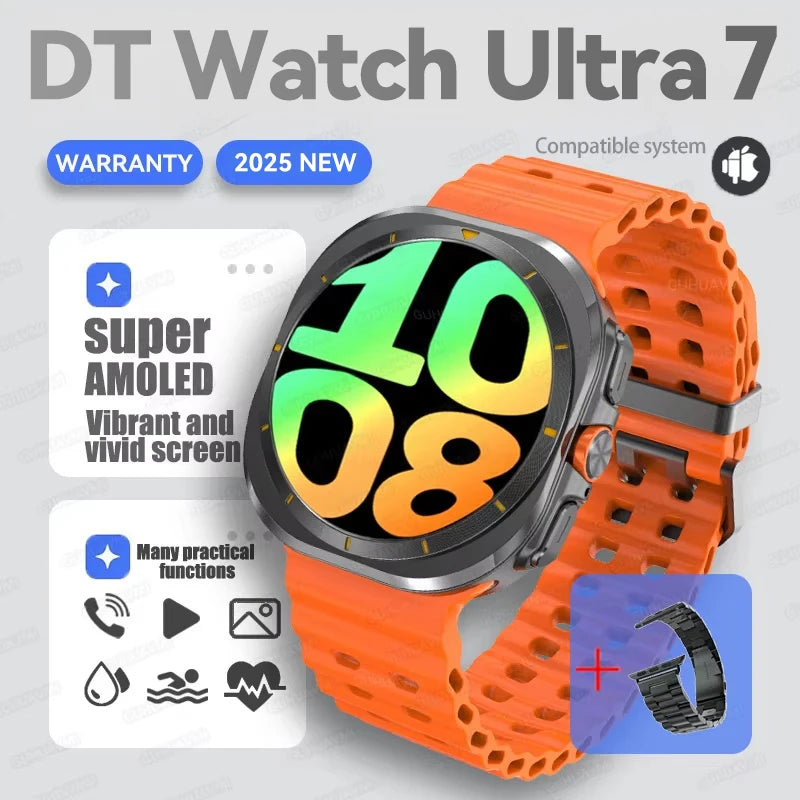 Hot Sales 2025 New DT Watch 7 Ultra 47Mm Smartwatch 32GB Memory GPS Trackr NFC Bluetooth Call Outdoor Sport Smartwatch Men Women