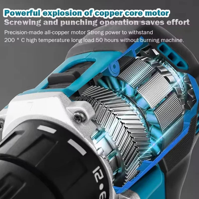 100% DDF487 Ddf487 18V Screwdriver Brushless Electric Drill Impact Drill of Decoration Team Power Tools  18V Battery