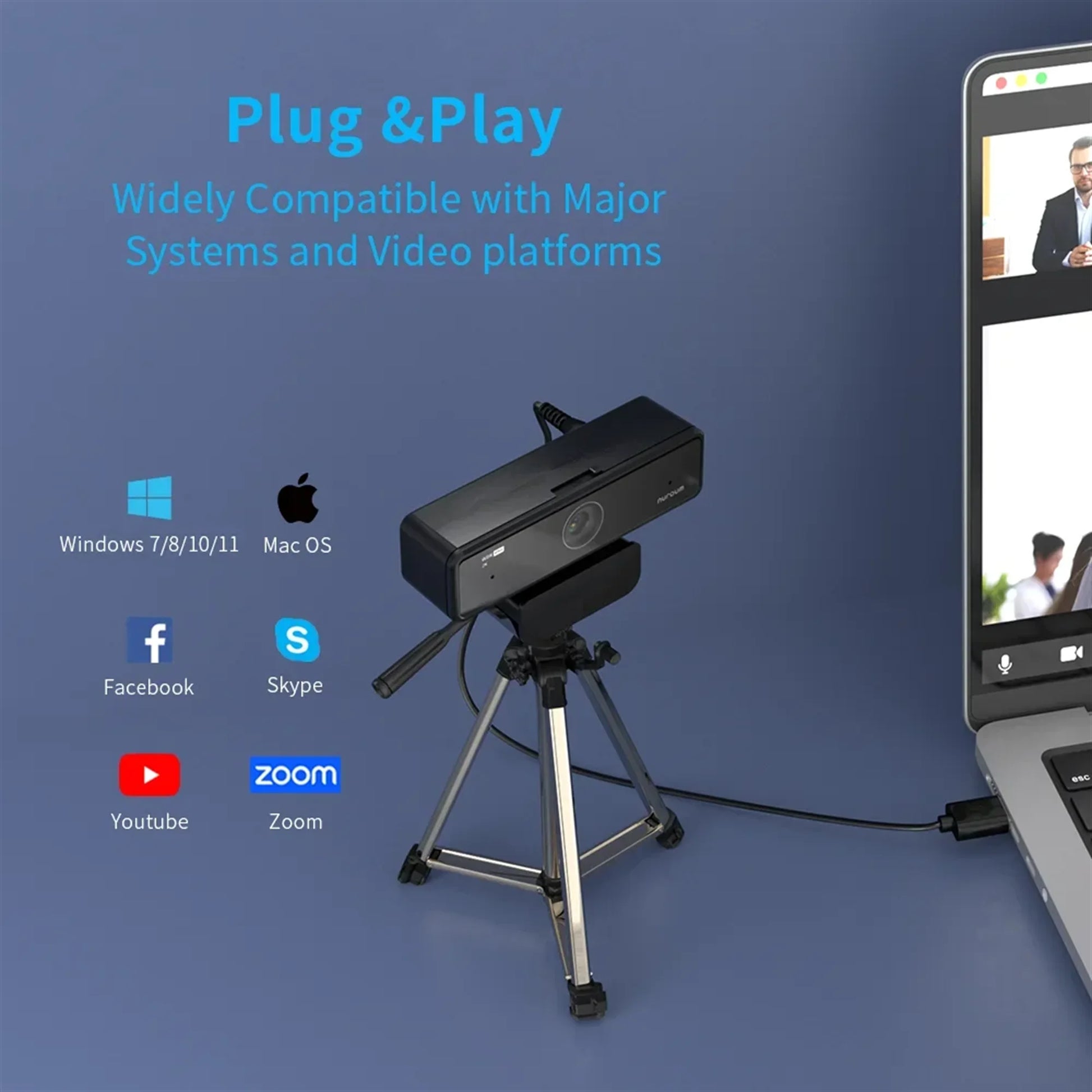 V11 High Quality 1080P 60Fps Full Hd Plug and Play Computer Usb Web Camera Mini Webcam 2K for Pc Laptop with Microphone