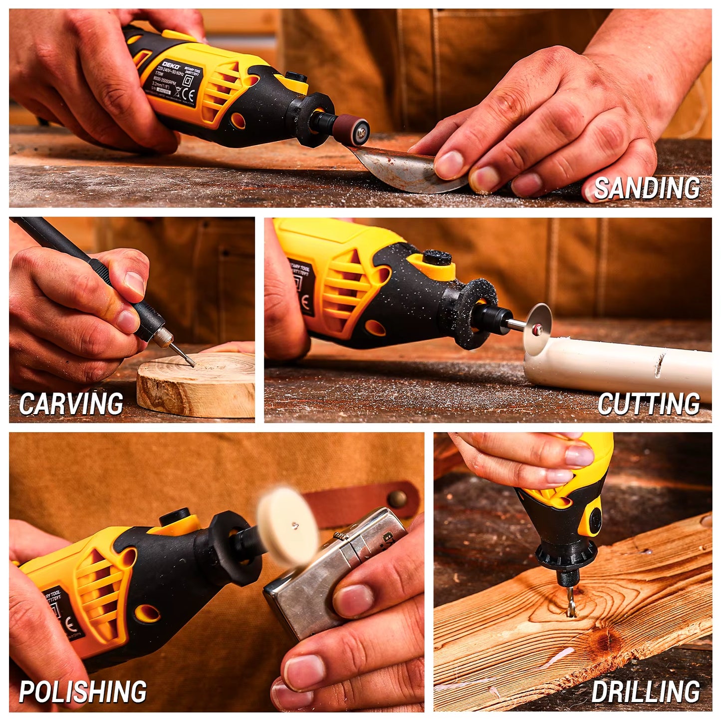 Rotary Tool Kit Power Hand Rotary Tools Mini for Wood/Metal, Electric Grinder Drill Machine