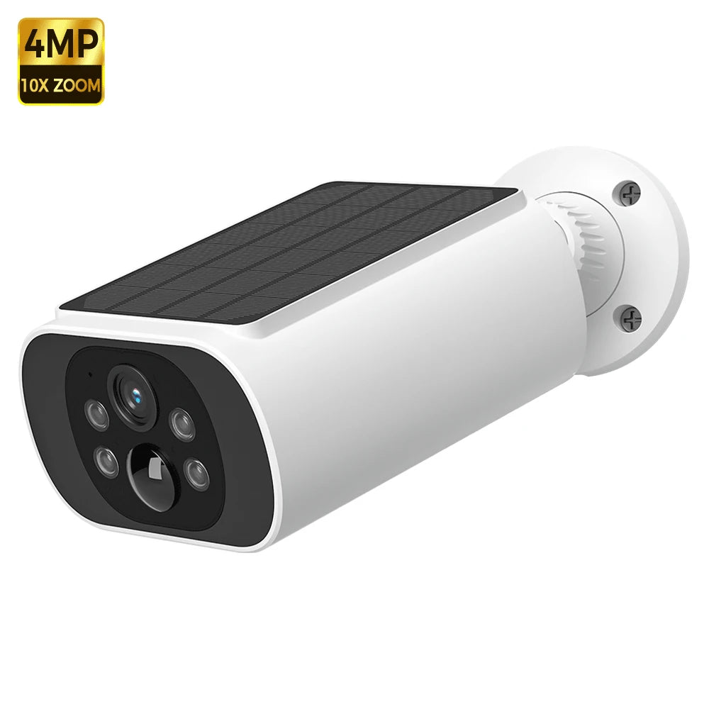 ALEVIO 2.5K Outdoor Solar Camera Wireless Cam WIFI Ultra Standby Time PIR Motion Light Color Night Vision AI Detect Battery Cam