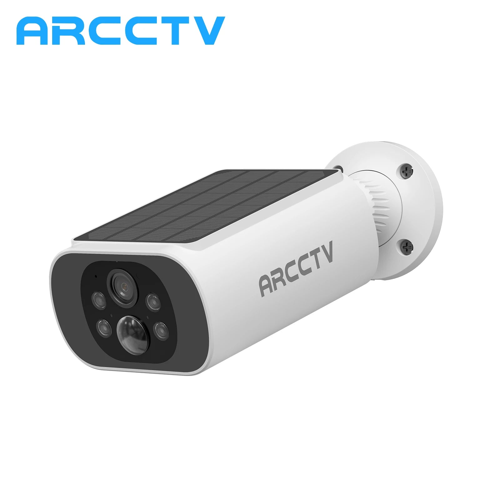 ARCCTV 2K Wireless Solar Camera Outdoor Surveillance Integrated Battery Wifi Camera Humanoid Detection Flash Alarm Night Vision