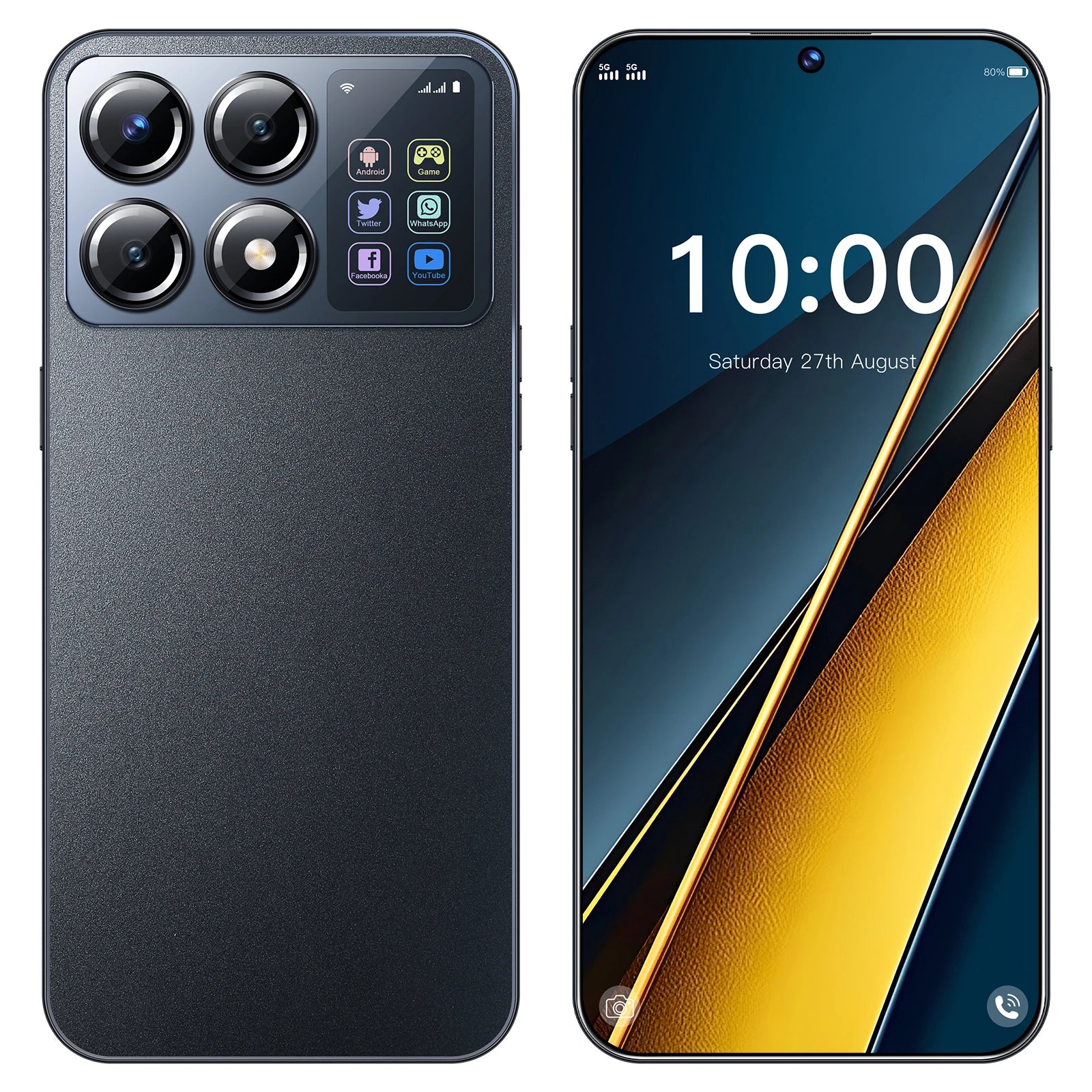 2025 New X8 Pro Max 7.3HD Global Edition Original Smart Dual Card 7800Mah Battery Facial Recognition Function