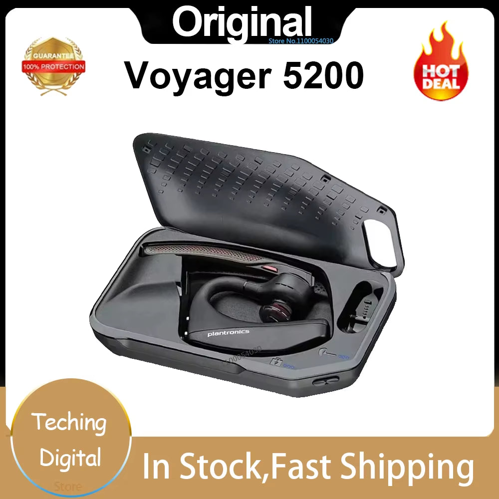 PLT Poly Voyager 5200 Bluetooth Wireless Headsets,100% Original