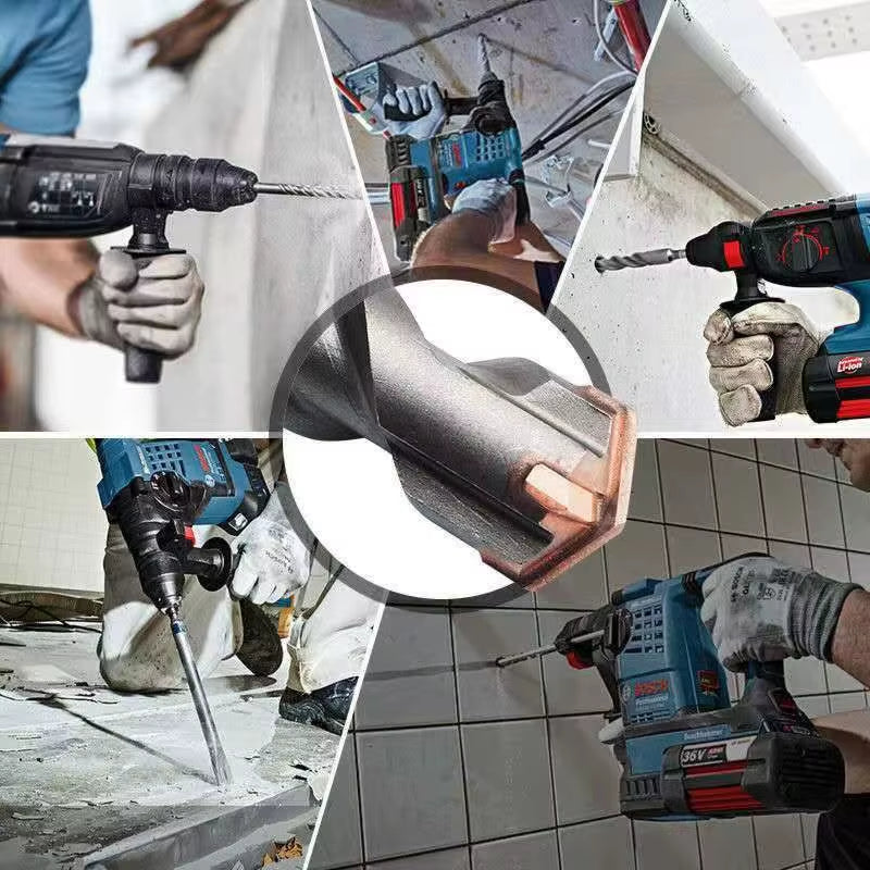 Concrete SDS plus Bit Cross Cutter Head Double Auger Hammer 110 160 210 350 500Mm Wall Brick Block Electric Hammer Masonry Bit