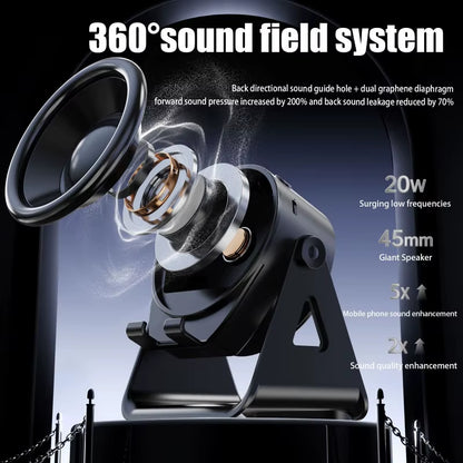 Portable Smart Induction Speaker Wireless Bluetooth Phone Holder Multi-Functional Outdoor Sports Stereo Speakers Universal