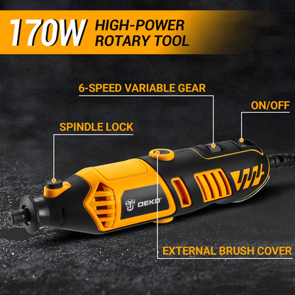 Rotary Tool Kit Power Hand Rotary Tools Mini for Wood/Metal, Electric Grinder Drill Machine