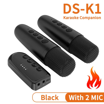 Wireless Karaoke Companion Bluetooth 5.3 Dynamic Microphone KTV DSP Mixer System 3.5MM AUX Type-C Amplifier Host for Speaker Car