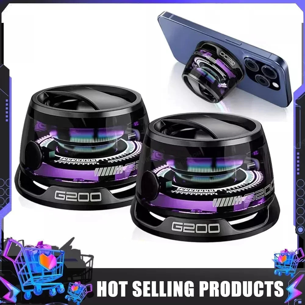 Portable Wireless Bluetooth Speaker Mini Magnetic RGB Stereo Speaker Outdoor and Travel Essentials for PC Macbook/Iphone Etc.