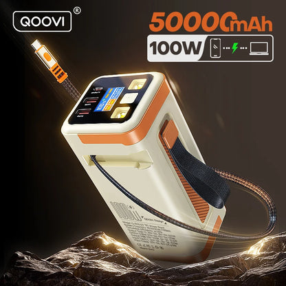 50000Mah Power Bank PD 100W Fast Charging Portable Large Battery Capacity Power Station for Iphone Laptop Samsung Xiaomi
