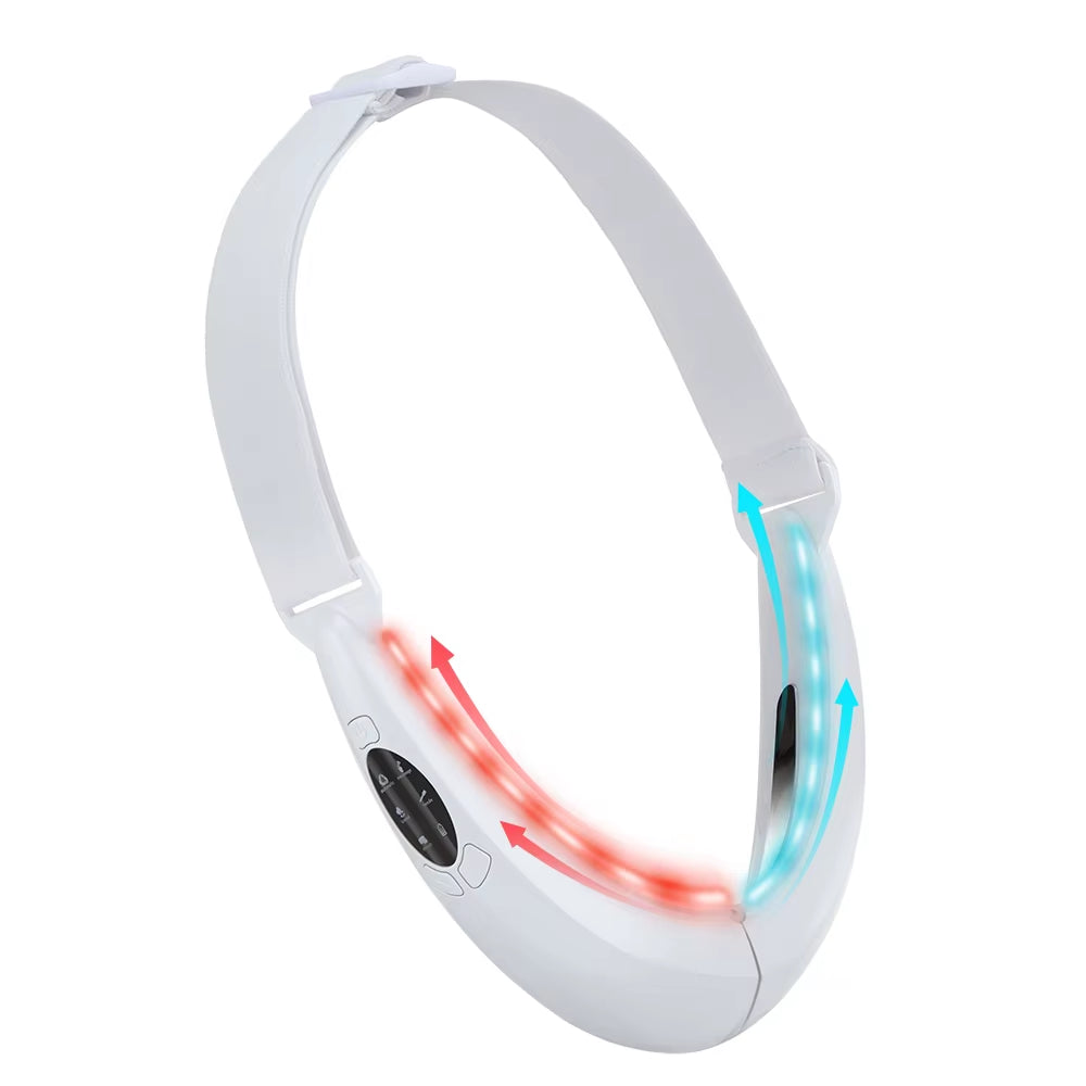 EMS Face Lifting Device LED Photon Therapy Vibration Facial Massager Face Slimming Double Chin Removal V Line Lift Belt Skincare