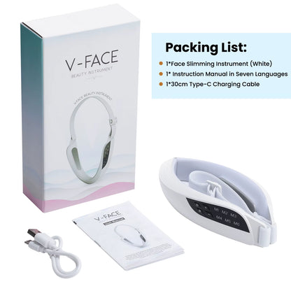 EMS Face Lifting Device LED Photon Therapy Vibration Facial Massager Face Slimming Double Chin Removal V Line Lift Belt Skincare