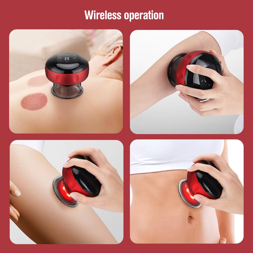 Electric Vacuum Cupping Massage Body Suction Cups anti Cellulite Therapy Massager Beauty Health Guasha Scraping Fat Burning Slim