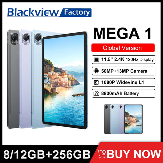 MEGA 1 Tablet 8GB 256GB 50MP+13MP Camera 11.5 Inch 2.4K 120Hz Display 8800Mah 33W Fast Charging Pad Tablet Android 13