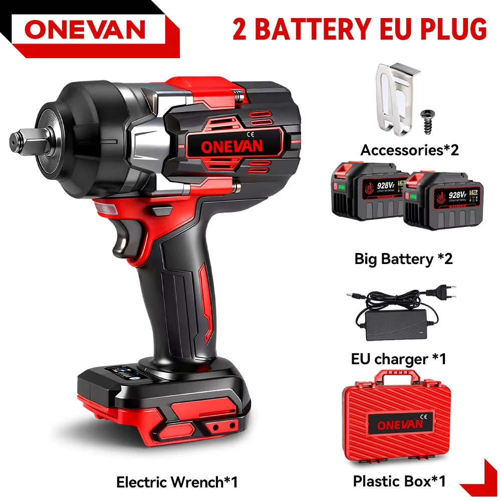 2800N.M 2800W Brushless Electric Impact Wrench 1/2 Inch Cordless Wrench Screwdriver Power Tool for Makita 18V Battery Pin