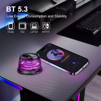Portable Wireless Bluetooth Speaker Mini Magnetic RGB Stereo Speaker Outdoor and Travel Essentials for PC Macbook/Iphone Etc.
