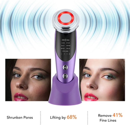 7 in 1 EMS Microcurrent Beauty Device Face Lifting Machine Skin Rejuvenation anti Wrinkle Face Cleaning Vibration Massager