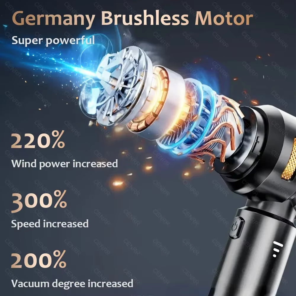 998000PA Car Vacuum Cleaner Powerful Portable Handheld Vacuum Cleaner for Car Wireless Cleaner Robot Car Accessories