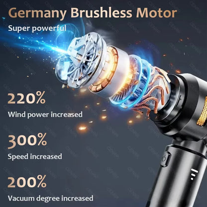 998000PA Car Vacuum Cleaner Powerful Portable Handheld Vacuum Cleaner for Car Wireless Cleaner Robot Car Accessories